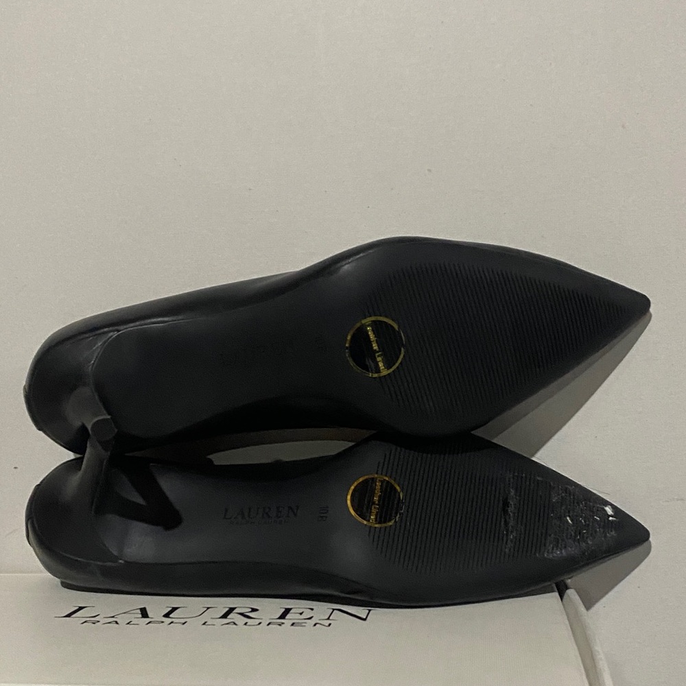 Ralph Lauren Black Leather Heels - Picture 10 of 13